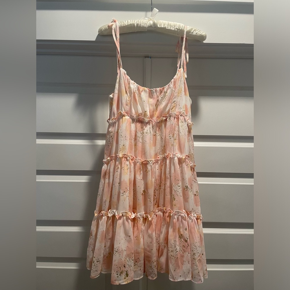 Buddy Love tie shoulder ruffle dress